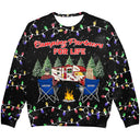 Happy Camper Christmas Couples - Personalized Unisex Ugly Sweater