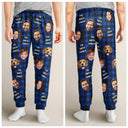 Family, Pet Lovers, Dog Lovers, Cat Lovers, Gift For Kids - Custom Photo Funny Family Pet Face Plaid Pattern - Personalized Pajama Pants