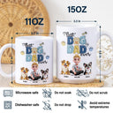 Dog Lovers,Pet Lovers,Funny,Dog Dad - Best Dog Dad Ever - Personalized White Edge-to-Edge Mug