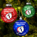 Christmas,New Dad,New baby,New Mom,Happy - Baby Expecting See You In 2026 - Personalized Ball Ornament