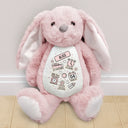 Happy, New baby, New Dad, New Mom, Parents, Gift For Mother - Baby's Announcement Newborn - Personalized Soft Toy Bunny