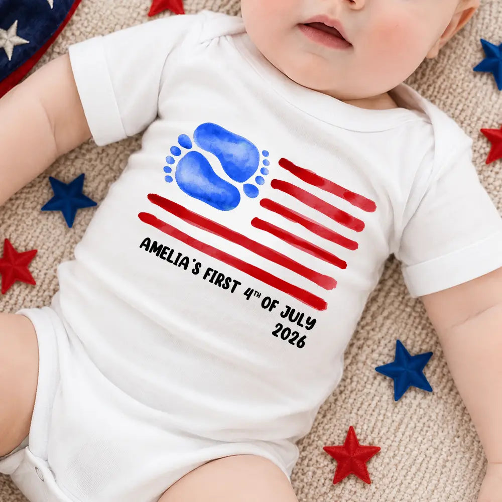 Baby's First 4th Of July - Personalized Baby Onesie
