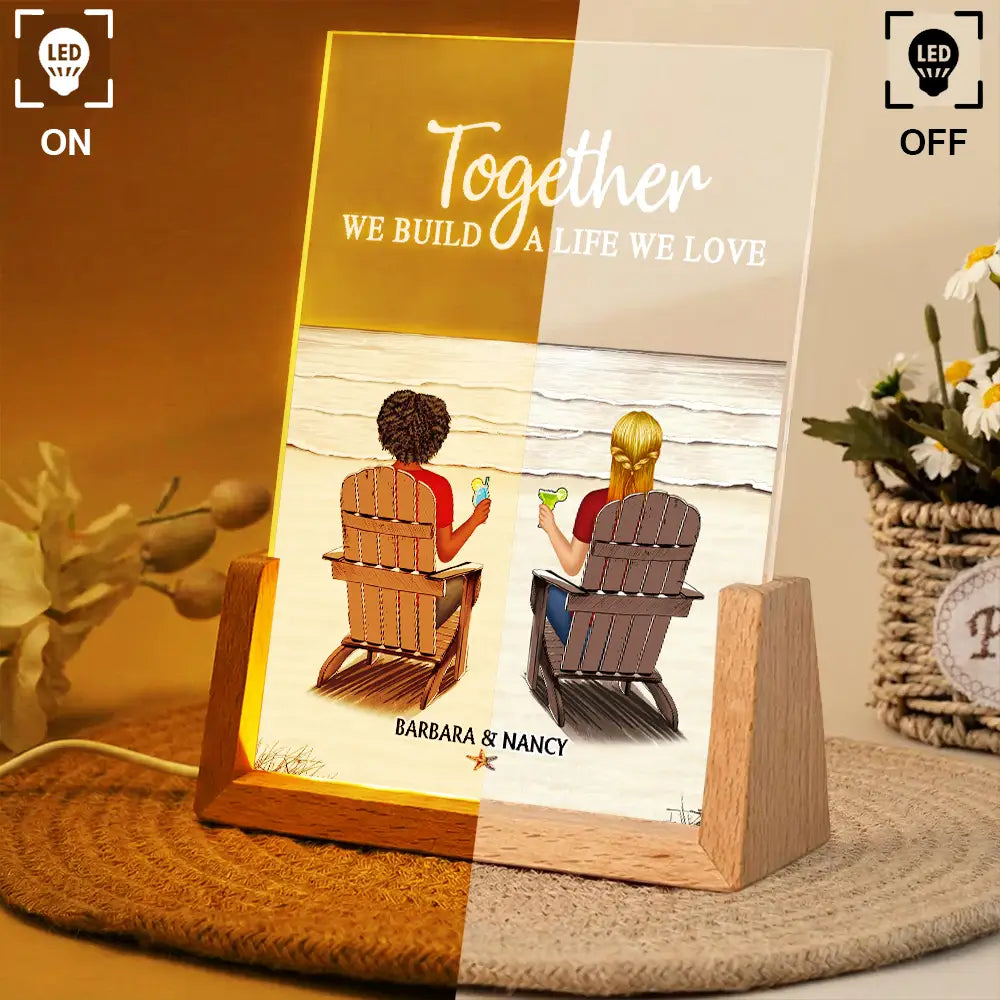Gift For Couples,Love,Happy - Back Couple Together You And Me We Got This - Personalized Night Light