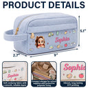Back To School,Gift For Kids,Adorable,Vector,Icon - Back To School Kid's Name - Personalized Corduroy Pencil Case