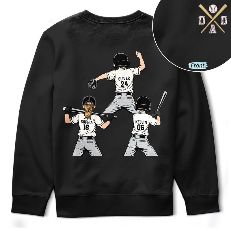 Gift For Father,Gift For Grandpa,Baseball,Non-Eng,Vector,Humorous - Baseball Dad Crossed Arrows - Personalized T Shirt