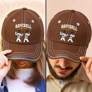 Baseball, Gift For Father, Top Market, Confident, Icon - Baseball Dad Grandpa - Personalized Vintage Baseball Cap