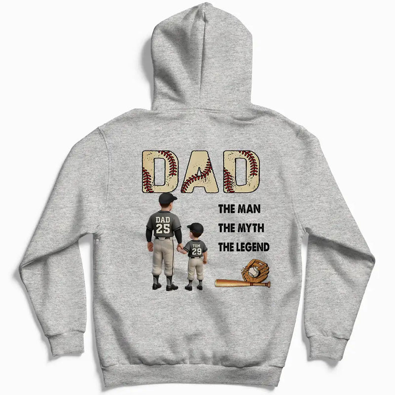 Gift For Father,Love,Baseball - Baseball Dad The Man The Myth The Legend - Personalized T Shirt