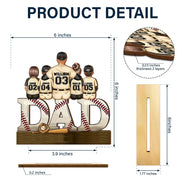 Gift For Father,Baseball,Sport Dad - Baseball Dad We Hit A Homerun - Personalized Custom Shaped 2-Layered Wooden Plaque