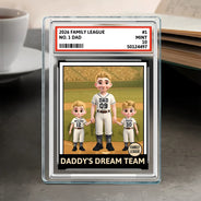 Sport Dad,Sport Mom,Gift For Mother,Gift For Father,Happy - Baseball Dream Team Family League - Personalized Custom Shaped Acrylic Plaque