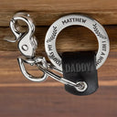 Gift For Father,Gift For Grandpa,Gift For Husband,Baseball,Love - Baseball Hit A Homerun Scoring You As Dad Papa Husband - Personalized Leather Coordinates Keychain