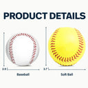 Baseball I Caught The Best Dad - Personalized Baseball, Softball