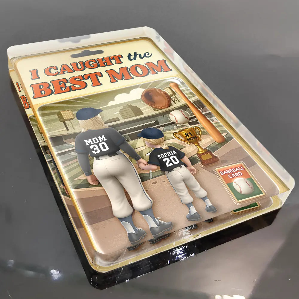 Gift For Mother, Sport Mom, Mom's Hobby, Baseball, Happy - Baseball I Caught The Best Mom - Personalized Custom Shaped Acrylic Plaque