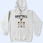 Gift For Wife,Gift For Mother,Gift For Grandma,Mom's Hobby,Sport Mom,Mom - Children,Happy,Baseball - Baseball Mom Kids - Personalized T Shirt
