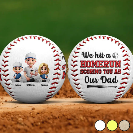 Baseball We Hit A Homerun 3D Effect - Personalized Baseball, Softball