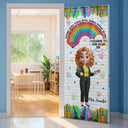Teacher,Happy - Be Bright Be Kind Back To School - Personalized Door Cover