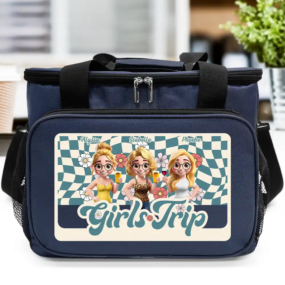 Beach, Camping, Picnic Cooling Bag For Besties Trip - Personalized Lunch Bag, Cooling Tote