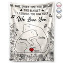 Gift For Couples, Family, Parents, Love - Bear Family This Blanket Reminds You How Much We Love You - Personalized Fleece Blanket, Sherpa Blanket