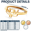 Gift For Yourself,Gift For Women,Gift For Mother,Gift For Grandma,Love - Beautiful Ring For Mom And Grandma - Personalized Custom Shaped Ring