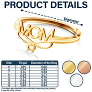 Gift For Yourself,Gift For Women,Gift For Mother,Gift For Grandma,Love - Beautiful Ring For Mom And Grandma - Personalized Custom Shaped Ring