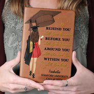 Graduation,Gift For Women,Gift For Men,Happy - Behind You All Memories - Personalized Leather Journal