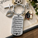 Gift For Yourself,Gift For Women,Gift For Men,Gift For Daughter,Gift For Son,Gift For Bestie,Graduation,Top Market,Non-Eng,Proud - Behind You All Memories - Personalized Stainless Steel Keychain