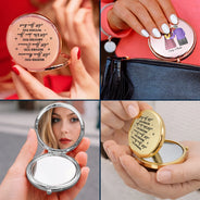 Gift For Daughter,Mom,Daughters (Adult),Graduation,Happy - Behind You All Memories Mother Daughter Graduation - Personalized Compact Mirror