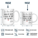 Gift For Bestie,Gift For Sisters,Gift For Women,Happy,Top Market - Being My Bestie Is Really The Only Gift You Need - Personalized Mug