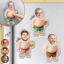 Gift For Couples,Gift For Husband,Gift For Wife,Gift For Girlfriend,Gift For Boyfriend,Gift For Women,Gift For Men,Gift For Mother,Gift For Grandpa,Gift For Father,Gift For Grandma,Gift For Grandparents,Summer,Non-Eng,Photo,Humorous - Custom Photo Belly Out For Summer - Personalized Squishy Acrylic Fridge Magnet