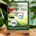 Gift For Father, Golf, Love - Best Dad By Par Golfing Father - Personalized 2-Layer Wood Acrylic Plaque