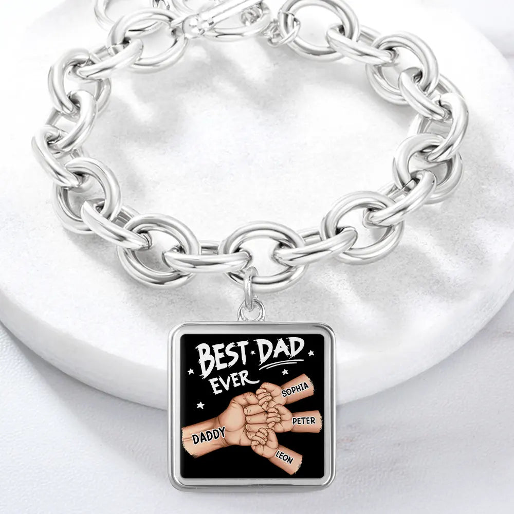 Best Dad Ever - Personalized Charm Bracelet