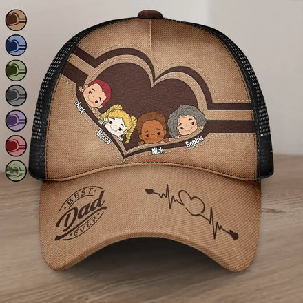 Best Dad Ever - Personalized Mesh-back Casual Cap