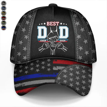 Best Dad Ever Ever Kid Hand Punch - Personalized Classic Cap