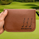 Gift For Men,Gift For Father,Gift For Grandpa,Golf,Sport Dad,Grandpa's Hobby,Dad's Hobby,Gift For Husband,Gift For Couples,Non-Eng,Icon,Adorable - Best Dad Grandpa By Par For Golf Lovers - Personalized Leather Golf Bag