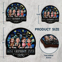 Gift For Father, Gift For Grandpa, Happy - Best Dad Grandpa Ever - Personalized LED Light Wooden Plaque