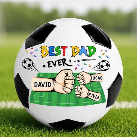Best Dad Grandpa Ever - Personalized Soccer Ball