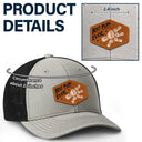 Gift For Father,Gift For Grandpa - Best Dad Grandpa Papa Ever Fist Bump - Personalized Leather Patch Hat