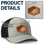Gift For Father,Gift For Grandpa - Best Dad Grandpa Papa Ever Fist Bump - Personalized Leather Patch Hat