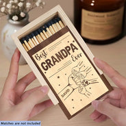 Gift For Grandpa,Grandpa - Grandkids,Gift For Father,Dad - Children,Non-Eng - Best Daddy Grandpa Ever - Personalized Wooden Matchbox
