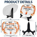 Gift For Father,Dad's Hobby,Grilling,Cooking - Best Flippin' Dad Ever - Personalized Plate