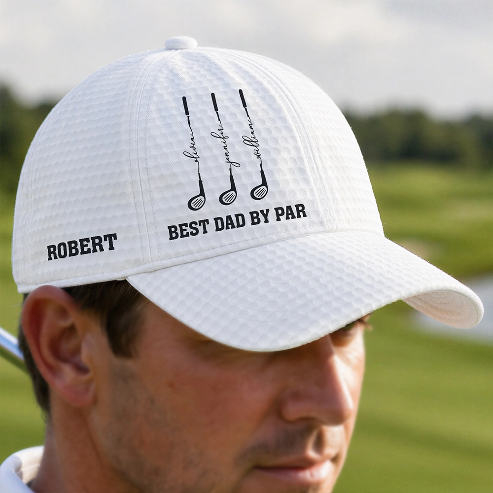 Father's Day Gifts, Best Dad Grandpa By Par Golf Clubs - Personalized Classic Cap