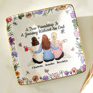 Bestie A True Friendship Is A Journey Without An End - Personalized Ring Dish