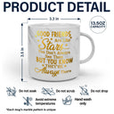Gift For Bestie,Happy - Bestie Good Friends Are Like Stars - Personalized Marble Mug