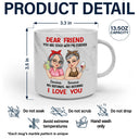 Gift For Bestie, Gift For Women, Top Market, Happy - Bestie You Are Stuck With Me Forever - Personalized Marble Mug
