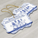 Gift For Bestie,Gift For Sisters,Happy,Christmas - Besties Here's To Another Year Of Us - Personalized Medallion Ceramic Ornament