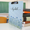 Back To School, Teacher, Cozy, Icon - Birth Flower And Name - Personalized Acrylic Clipboard