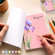 Cozy, Gift For Yourself, Icon - Birth Flower And Name - Personalized Notepad