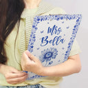Gift For Yourself,Gift For Women,Teacher - Birth Flower Chinoiserie Toile Art - Personalized Acrylic Clipboard