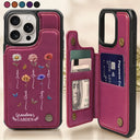 Gift For Grandma,Gift For Mother,Love,Gift For Women - Birth Flower Grandma's Garden - Personalized Leather Flip Wallet Phone Case