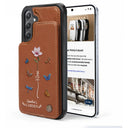 Gift For Wife, Gift For Yourself, Gift For Women, Gift For Mother, Gift For Grandma, Love - Birth Flower Grandma's Garden - Personalized Leather Flip Wallet Phone Case