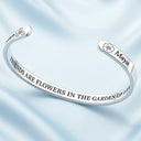 Gift For Bestie, Old Best friends, Love - Birth Flower Grow An Old Friend - Personalized Bangle Bracelet Cuff